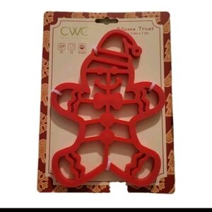 CWC Red Gingerbread Silicone Trivet
